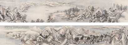 吴镜汀 辛丑（1961年）作 雪霁图 手卷